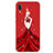 Custodia Silicone Morbida Abito Ragazza Cover S01 per Huawei Nova 3e Rosso