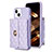 Custodia Silicone Morbida In Pelle Cover BF1 per Apple iPhone 13 Lavanda