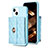 Custodia Silicone Morbida In Pelle Cover BF1 per Apple iPhone 14 Blu