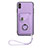 Custodia Silicone Morbida In Pelle Cover BF1 per Apple iPhone X Viola