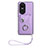 Custodia Silicone Morbida In Pelle Cover BF1 per Oppo Reno10 5G Viola