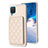 Custodia Silicone Morbida In Pelle Cover BF1 per Samsung Galaxy A12 5G Khaki