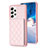 Custodia Silicone Morbida In Pelle Cover BF1 per Samsung Galaxy A13 4G Oro Rosa