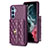 Custodia Silicone Morbida In Pelle Cover BF1 per Samsung Galaxy A54 5G Viola