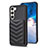 Custodia Silicone Morbida In Pelle Cover BF1 per Samsung Galaxy S22 Plus 5G Nero