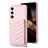 Custodia Silicone Morbida In Pelle Cover BF1 per Samsung Galaxy S24 5G Oro Rosa