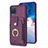 Custodia Silicone Morbida In Pelle Cover BF2 per Samsung Galaxy F12 Viola