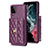 Custodia Silicone Morbida In Pelle Cover BF3 per Samsung Galaxy A12 Nacho Viola