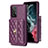 Custodia Silicone Morbida In Pelle Cover BF3 per Samsung Galaxy A52 5G Viola