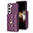 Custodia Silicone Morbida In Pelle Cover BF3 per Samsung Galaxy S24 5G Viola