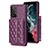 Custodia Silicone Morbida In Pelle Cover BF4 per Samsung Galaxy A52 4G Viola