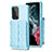 Custodia Silicone Morbida In Pelle Cover BF4 per Samsung Galaxy A53 5G Cielo Blu