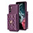 Custodia Silicone Morbida In Pelle Cover BF4 per Samsung Galaxy M44 5G Viola