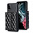 Custodia Silicone Morbida In Pelle Cover BF5 per Samsung Galaxy A12 Nacho Nero
