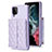 Custodia Silicone Morbida In Pelle Cover BF5 per Samsung Galaxy M12 Lavanda