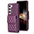 Custodia Silicone Morbida In Pelle Cover BF5 per Samsung Galaxy S24 Plus 5G Viola