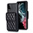 Custodia Silicone Morbida In Pelle Cover BF6 per Samsung Galaxy A12 5G Nero