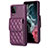 Custodia Silicone Morbida In Pelle Cover BF6 per Samsung Galaxy A12 Viola