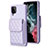 Custodia Silicone Morbida In Pelle Cover BF6 per Samsung Galaxy M12 Lavanda