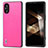 Custodia Silicone Morbida In Pelle Cover BH4 per Sony Xperia 5 V Rosa Caldo