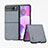 Custodia Silicone Morbida In Pelle Cover BH6 per Motorola Moto Razr 40 5G Grigio Scuro