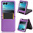 Custodia Silicone Morbida In Pelle Cover BY6 per Motorola Moto Razr 40 Ultra 5G Viola