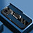Custodia Silicone Morbida In Pelle Cover con Magnetico Anello Supporto PB1 per Vivo iQOO Neo7 5G Blu