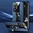 Custodia Silicone Morbida In Pelle Cover con Magnetico Anello Supporto PB1 per Vivo X70 5G Blu