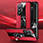 Custodia Silicone Morbida In Pelle Cover con Magnetico Anello Supporto PB1 per Vivo X70 5G Rosso