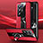 Custodia Silicone Morbida In Pelle Cover con Magnetico Anello Supporto PB1 per Vivo X70 Pro+ Plus 5G Rosso