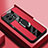 Custodia Silicone Morbida In Pelle Cover con Magnetico Anello Supporto PB2 per OnePlus 11R 5G Rosso