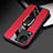 Custodia Silicone Morbida In Pelle Cover con Magnetico Anello Supporto PB2 per Vivo iQOO Neo7 5G Rosso