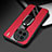 Custodia Silicone Morbida In Pelle Cover con Magnetico Anello Supporto PB2 per Vivo X90 5G Rosso