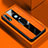 Custodia Silicone Morbida In Pelle Cover con Magnetico Anello Supporto per Huawei Enjoy 10 Plus Arancione
