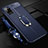 Custodia Silicone Morbida In Pelle Cover con Magnetico Anello Supporto per Huawei Honor Play4 Pro 5G Blu