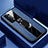 Custodia Silicone Morbida In Pelle Cover con Magnetico Anello Supporto per Oppo Find X3 Lite 5G Blu