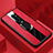 Custodia Silicone Morbida In Pelle Cover con Magnetico Anello Supporto per Oppo Reno Ace Rosso