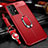 Custodia Silicone Morbida In Pelle Cover con Magnetico Anello Supporto per Samsung Galaxy A23 4G Rosso