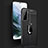 Custodia Silicone Morbida In Pelle Cover con Magnetico Anello Supporto per Samsung Galaxy S21 FE 5G