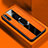 Custodia Silicone Morbida In Pelle Cover con Magnetico Anello Supporto S01 per Huawei P smart S Arancione