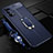 Custodia Silicone Morbida In Pelle Cover con Magnetico Anello Supporto S01 per Realme Q2 5G Blu