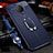 Custodia Silicone Morbida In Pelle Cover con Magnetico Anello Supporto S01 per Vivo Nex 3 5G Blu