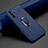 Custodia Silicone Morbida In Pelle Cover con Magnetico Anello Supporto S02 per Samsung Galaxy S24 5G Blu