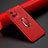 Custodia Silicone Morbida In Pelle Cover con Magnetico Anello Supporto S03 per Vivo iQOO 8 5G Rosso