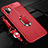 Custodia Silicone Morbida In Pelle Cover con Magnetico Anello Supporto T01 per Samsung Galaxy Note 10 Plus Rosso