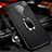 Custodia Silicone Morbida In Pelle Cover con Magnetico Anello Supporto T01 per Xiaomi Redmi K30 Pro 5G Nero