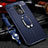 Custodia Silicone Morbida In Pelle Cover con Magnetico Anello Supporto T01 per Xiaomi Redmi Note 9