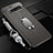 Custodia Silicone Morbida In Pelle Cover con Magnetico Anello Supporto T02 per Samsung Galaxy S10 5G Grigio