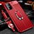 Custodia Silicone Morbida In Pelle Cover con Magnetico Anello Supporto WL1 per Samsung Galaxy S20 Plus 5G Rosso