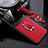 Custodia Silicone Morbida In Pelle Cover con Magnetico FL1 per Oppo A54 5G Rosso